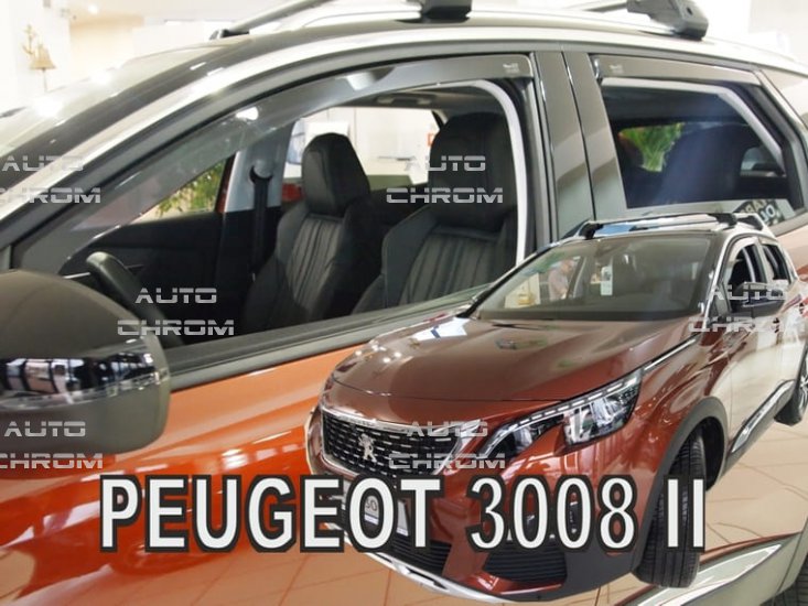 Deflektory oken - ofuky Peugeot 3008 II pedn + zadn - Kliknutm na obrzek zavete