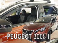 Deflektory oken - ofuky Peugeot 3008 II pedn + zadn