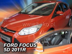 Deflektory oken - ofuky Ford Focus III HB - pedn